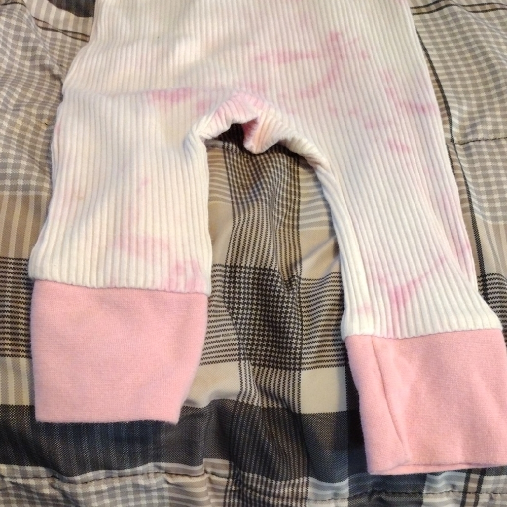 Pink Tie-Dye Ribbed Zip Front Kids One-Piece - Picture 11 of 11